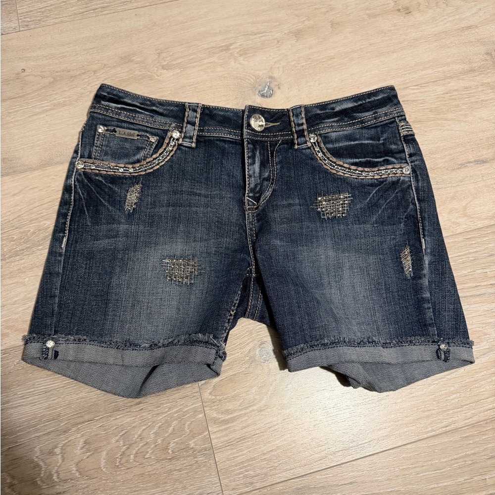 L.A. Idol Dark Wash Jean Shorts